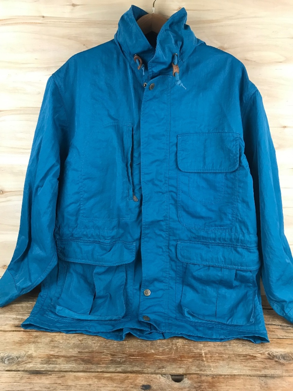 Vtg 90s Banana Republic Mens Jacket XS Adventure Outfitters Safari Teal Green